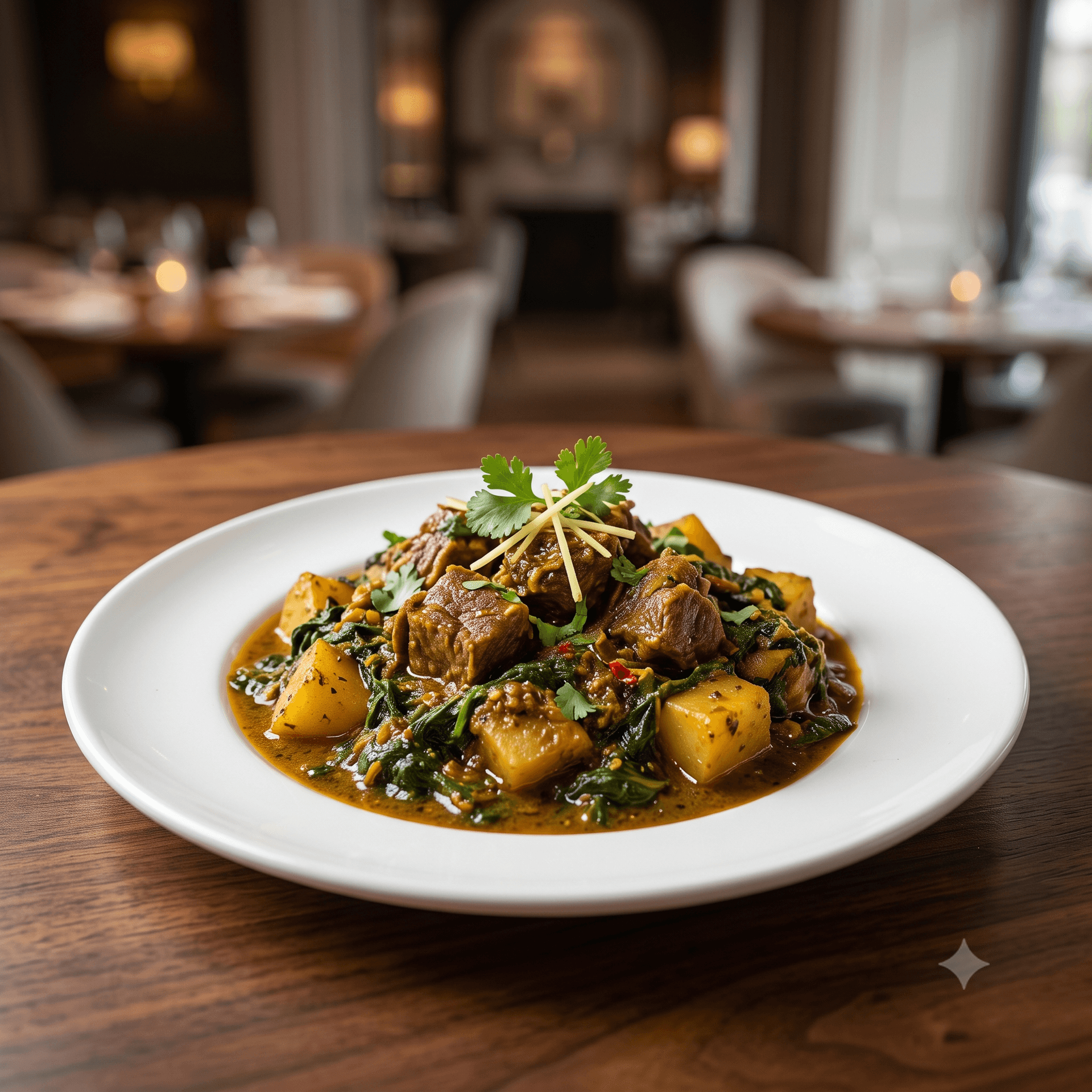 Sag Aloo Gosht (Lamb)